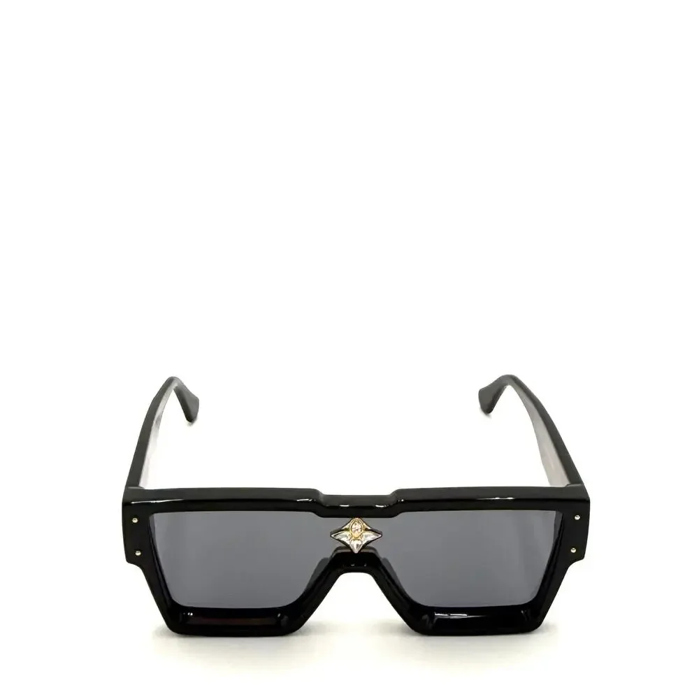 Cyclone Sunglasses With Crystal Monogram in Black